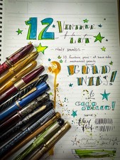 Vintage Fountain Pen Lot Of 12 - Gold Nibs/ Flex Nibs  picture