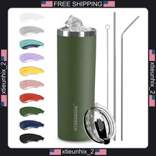 Stainless Steel 20oz Insulated Tumbler with Straw Lid, Vacuum Insulation picture