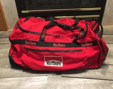 90's Marlboro Adventure Team Travel Weekender Bag Vintage Rolling Luggage Duffle picture