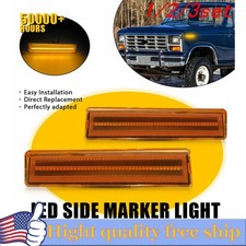2/4x SIDE MARKER AMBER LED LIGHT FOR 1980-1986 Ford BRONCO PICKUP F150 F250 F350 picture
