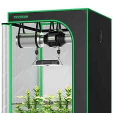 VIVOSUN Complete Grow Tent Kit w/ LED grow light 100w 200w 400w,W/Inline Fan Kit picture