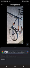 1939 Elgin Vintage Steel Cruiser Bicycle Blue/Brown w/ Leather Saddle, Grips, picture