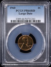 1960-P 1c Proof Lincoln Memorial Cent PCGS PR 66 | RD (Red) Large Date picture