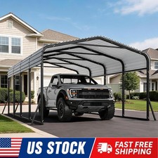 12x20FT Metal Carport with Galvanized Steel Roof Heavy Duty for Car Truck Boat picture