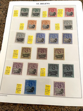 ST HELENA COMPLETE SET + £80 EXTRAS OF KGV DEF ISSUE 1912-16 SG72-81 picture