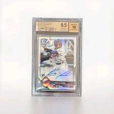 2018 Bowman Chrome Rookie Auto 10 Refractor Ronald Acuna Jr. BGS 9.5 #’d /499 picture