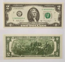  Uncirculated Series 2017A - Billete Dos Dolares Nuevo Two Dollar Bank Note NEW picture