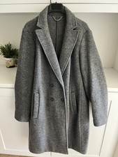 J. Crew Daphne Italian Boiled Wool Long Topcoat Womens 18 Heather Gray Coat picture
