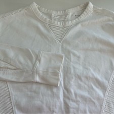 Athleta Women's Cruise Long Sleeve Mesh White XS workout active athletisure picture