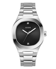 Guess Analog GW0662G1-SLV Men's Silver/Black Dial Steel Watch New picture