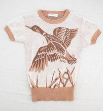 Vintage 1940's 1950's Barclay Playshirt Catalina Youth Kids Size Duck Knit picture