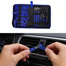 Car Trim Panel Removal Tool Kit 19pcs for Door Clip Pry Bar picture