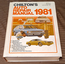 CHILTON'S AUTO REPAIR MANUAL 1981 AMERICAN CARS 1974-1981 picture