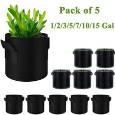 5PCS Plants Grow Bags Vegetable Fruit Flower Growing Bags 1/2/3/5/7/10/15 Gallon picture