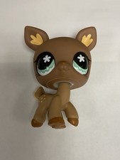 Authentic Hasbro LPS LITTLEST PET SHOP #670 Brown DEER FAWN w Green Flower Eyes picture