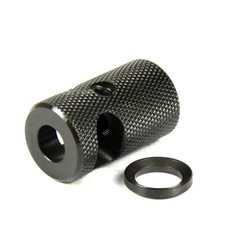 Compact Low Concussion 1/2x28 Competition Muzzle Brake .223 5.56 Knurled picture
