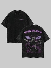 Naruto Shippuden Pain Akatsuki Vintage Washed Oversized Graphic T‑Shirt picture