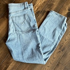 Hudson Los Angeles High Rise Straight Leg Distressed Jeans Light Wash Size 31 picture