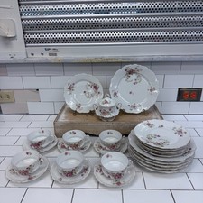Royal Austria Floral Dish Set O & EG Service For 6 Antique c.1890s picture
