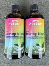 2x - Serene Herb Exotic Soursop Bitters Gut Health Detox Lasting Vitality 16oz picture