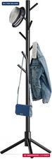 Hupmad Wooden Tree Coat Rack Stand,Sturdy Freestanding Coat Rack with 8 Hooks,3 picture