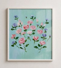 Original Floral Oil Painting 10.5x9