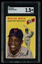 1954 Topps #90 Willie Mays New York Giants Card HOF SGC 1.5 FR (68427) picture