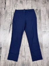 JM Collection Womens Petite PM Navy Blue Slim Leg Pants picture