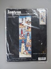 VTG Janlynn Lighthouses Counted Cross Stitch Kit #13-229 6” x 21” Sealed 1998 picture