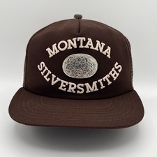 Vintage Montana Silversmiths Trucker Hat Mesh back SnapBack Silver Tone Concho picture