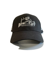 Caterpillar CAT Equipment Black & Silver USA Flag Dozer Snapback Cap/Hat picture