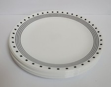 Corelle Corning City Blocks Set of 8 Dinner Plates White/Black picture