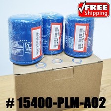 3 Honda Genuine Oil Filters WITH Drain Plug Washer 15400-PLM-A02 NEW SEALED USA picture