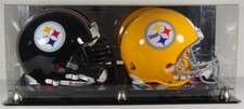 DELUXE DOUBLE FULL SIZE FOOTBALL HELMET DISPLAY CASE picture