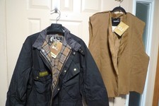 BARBOUR - INTERNATIONAL  WAX COTTON JACKET & LINER - MADE @ UK - NOS W/TAGS - 52 picture