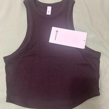 NWT - Lululemon Brown Cotton Hold Tight Cropped Tank picture