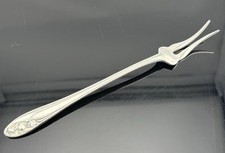 VTG GORHAM Sterling Silver Two Tine Butter Pick Fork LILY OF THE VALLEY No Mono picture