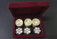 30 Backgammon Pieces Checkers Inlaid Mother of Pearl 1.4