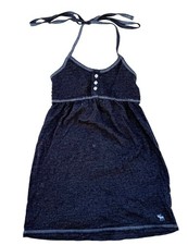 Abercrombie & Fitch Kids Halter Tank Top Children Size M Blue Cotton Blend *READ picture