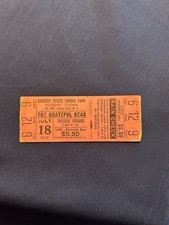 GRATEFUL DEAD July 18 1972 Roosevelt Stadium NJ Complete Unused Concert Ticket picture