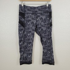 Lululemon Illumina Crop Womens Size 8 Print Rocky Road Sand Dune Ground Black picture