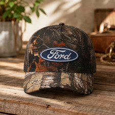 Ford Camo Trucker Hat Mesh Snapback Adjustable Embroidered Logo Cap picture
