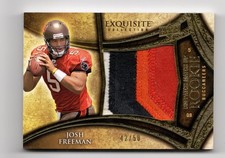 2009 Exquisite Big Patch Match Up Josh Freeman Nate Davis 42/50 + COA picture