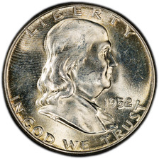 1952-P PCGS MS64 Franklin Half Dollar w/ Subtle, Nice Rim Toning & Frosty Luster picture