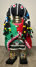 Vintage South African Ndebele Beaded Doll Tribal Folk Art Ceremonial Figurine 9” picture