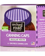 Vintage Orchard Road  Canning Lids Gingham One Piece Case 8/6 Packs picture
