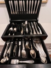 RARE COMPLETE Lutz & Weiss 800 German Silver Flatware Set Service 170 Pieces picture