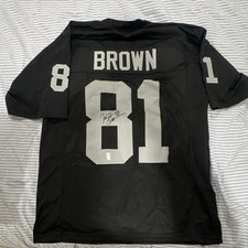 Tim Brown, Raiders, Custom Jersey, Player Certified Autograph By Tim Brown picture