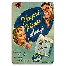 Retro Cigarette Sign BanginPrints Vintage Aluminum Metal Garage Decor picture