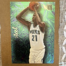 Fleer 1995-96 Fleer Metal Tempered Steel Kevin Garnett RC Insert #4 picture